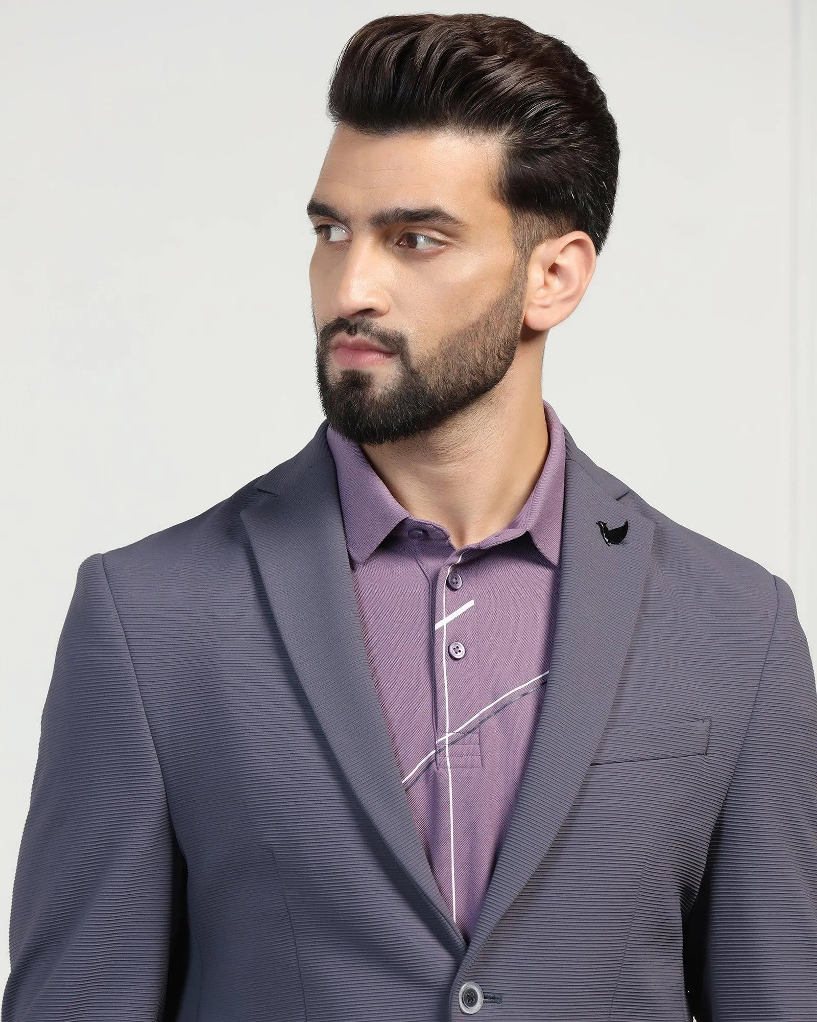 TechPro Formal Grey Stripe Blazer - Fiesta