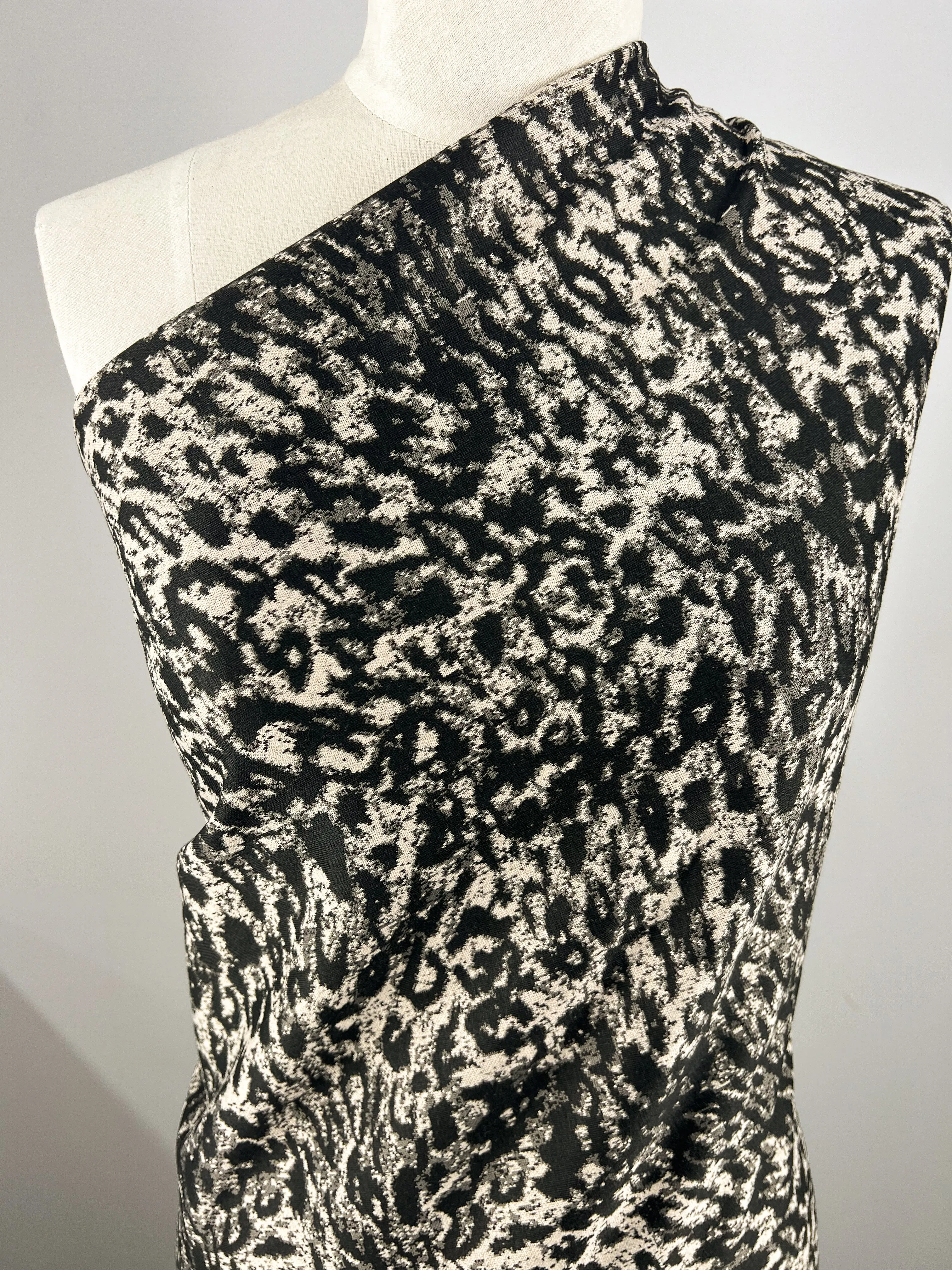 Textured Knit - Leopard - 145cm