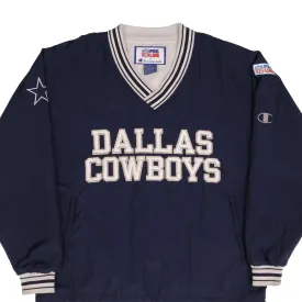 VINTAGE NFL CHAMPION DALLAS COWBOYS PULLOVER JACKET 1990S SIZE MEDIUM