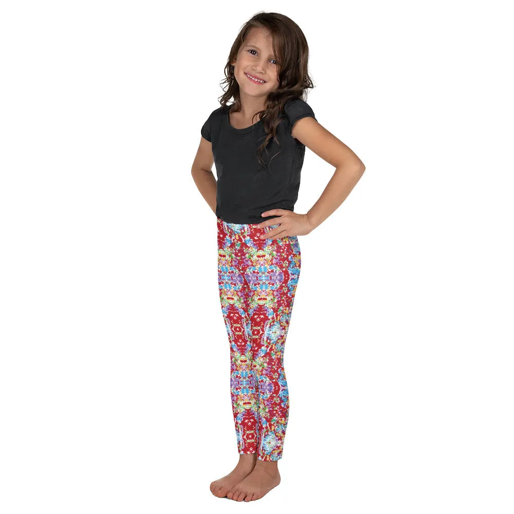 White Rainbow Kaleidoscope Kid's Leggings, Toddler, Girls and Boys Matching Family Outfits