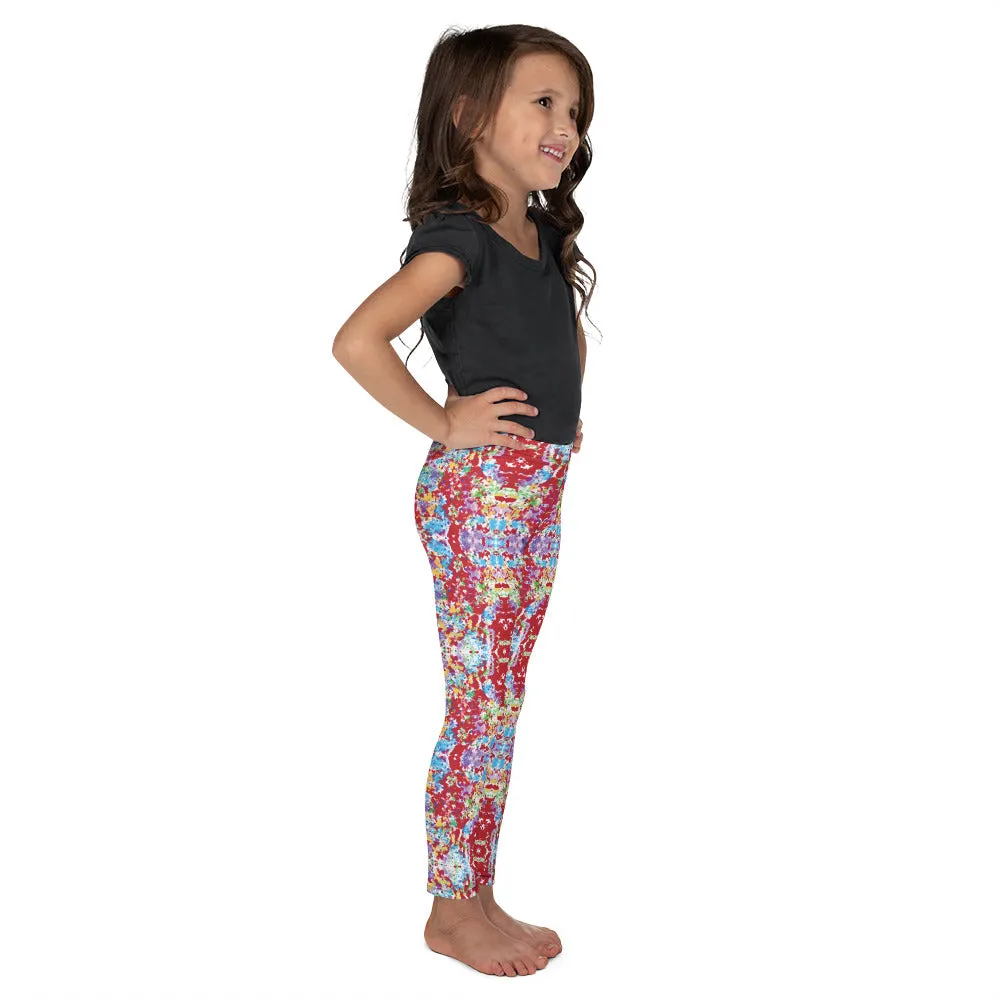 White Rainbow Kaleidoscope Kid's Leggings, Toddler, Girls and Boys Matching Family Outfits