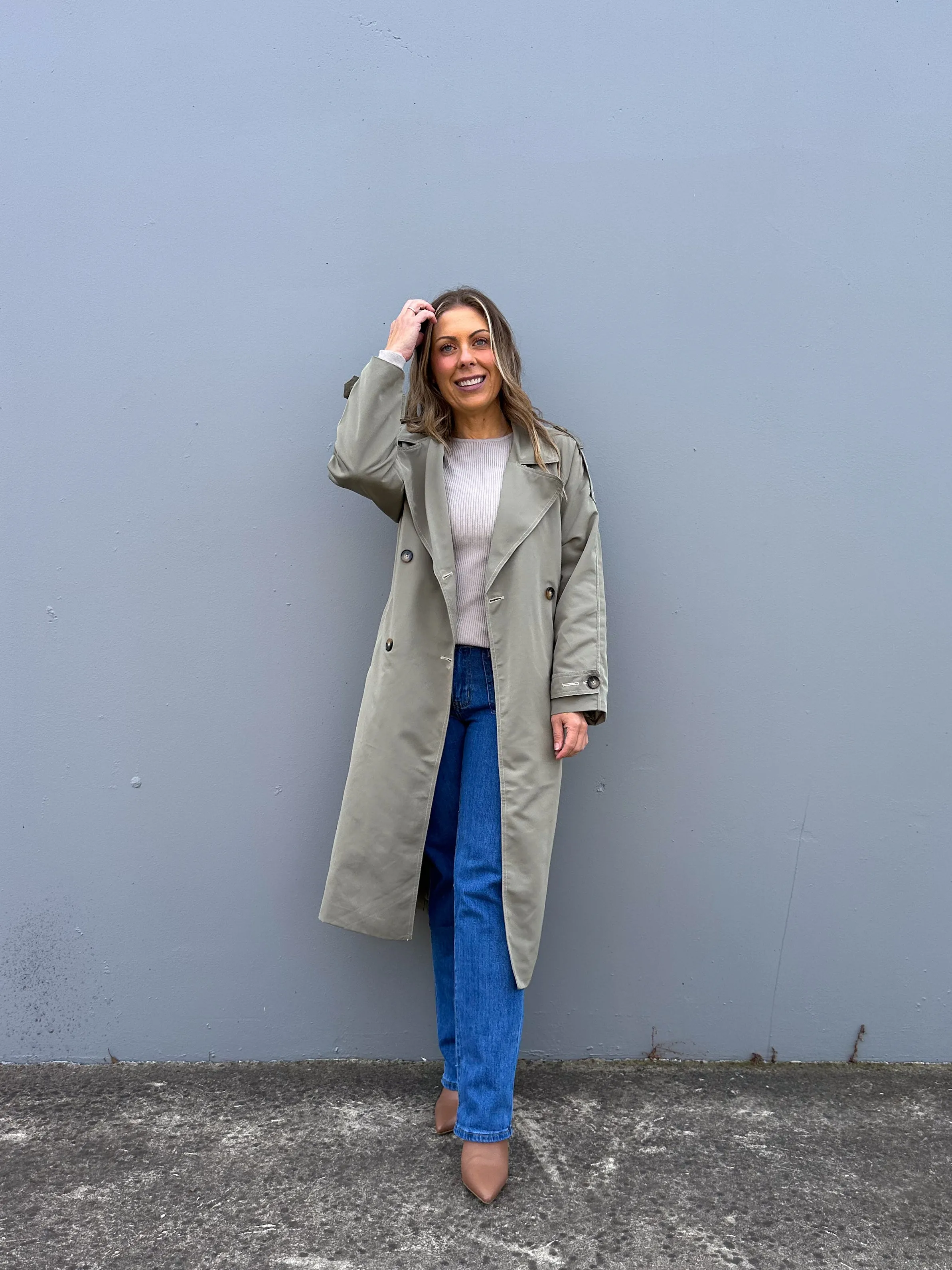 Whitney Trench Coat - Olive